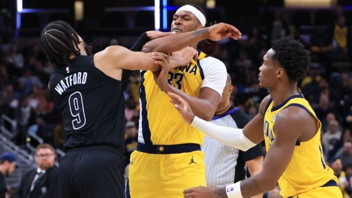 Nets' Trendon Watford and Pacers' Myles Turner penalized for confrontation