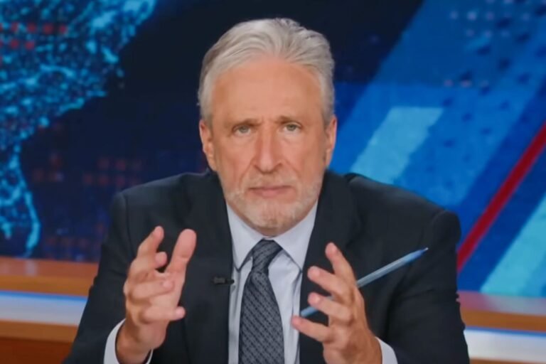 A classic Jon Stewart moment!

On a recent episode of "The Daily Show with Trevor Noah" (where Jon Stewart made a guest appearance), Jon Stewart poked fun at former President Donald Trump's recent bill to limit the power of big tech companies. In his signature satirical style, Stewart compared Trump's proposal to a professional wrestling promo, highlighting the theatricality and bravado of the former President's rhetoric.

In a humorous aside, Stewart reminded viewers of his own brief foray into WWE (World Wrestling Entertainment) back in 2015, when he hosted SummerSlam and got into a feud with WWE CEO Vince McMahon. Stewart joked that his experience in the wrestling world had prepared him to take on Trump's "body-slamming" of the tech industry.

Stewart's witty remarks and clever analogies are a hallmark of his comedic style, and it's great to see him still bringing the laughs and critiques to the world of politics and entertainment.