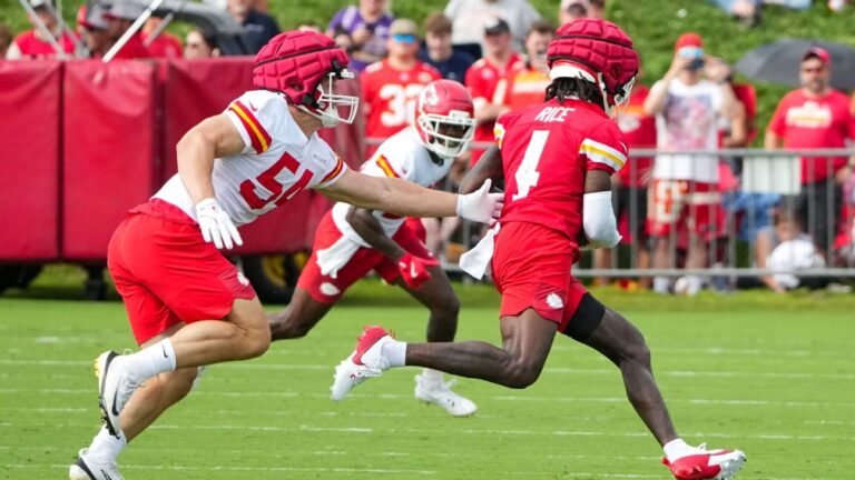 <p>As of July 22, 2025, NFL training camps are underway, and there's a lot of excitement and anticipation surrounding the upcoming season. Here's the latest news and buzz from all 32 teams:</p>
<p><strong>AFC East:</strong></p>
<ol>
<li><strong>Buffalo Bills</strong>: The Bills are looking to build on their successful 2024 season, and quarterback Josh Allen is expected to lead the charge. The team has made some key offseason additions, including wide receiver DeAndre Hopkins.</li>
<li><strong>Miami Dolphins</strong>: The Dolphins are looking to bounce back from a disappointing 2024 season, and quarterback Tua Tagovailoa is under pressure to perform. The team has added some new faces on defense, including cornerback Jalen Ramsey.</li>
<li><strong>New England Patriots</strong>: The Patriots are in a rebuilding phase, and quarterback Mac Jones is expected to be the starter. The team has made some key offseason additions, including wide receiver JuJu Smith-Schuster.</li>
<li><strong>New York Jets</strong>: The Jets are looking to take a leap forward in 2025, and quarterback Zach Wilson is expected to lead the charge. The team has added some new faces on offense, including wide receiver Garrett Wilson.</li>
</ol>
<p><strong>AFC North:</strong></p>
<ol>
<li><strong>Baltimore Ravens</strong>: The Ravens are looking to build on their successful 2024 season, and quarterback Lamar Jackson is expected to lead the charge. The team has made some key offseason additions, including wide receiver Odell Beckham Jr.</li>
<li><strong>Cincinnati Bengals</strong>: The Bengals are looking to take a leap forward in 2025, and quarterback Joe Burrow is expected to lead the charge. The team has added some new faces on defense, including cornerback Mike Hilton.</li>
<li><strong>Cleveland Browns</strong>: The Browns are looking to bounce back from a disappointing 2024 season, and quarterback Deshaun Watson is under pressure to perform. The team has made some key offseason additions, including wide receiver Amari Cooper.</li>
<li><strong>Pittsburgh Steelers</strong>: The Steelers are in a rebuilding phase, and quarterback Kenny Pickett is expected to be the starter. The team has made some key offseason additions, including wide receiver George Pickens.</li>
</ol>
<p><strong>AFC South:</strong></p>
<ol>
<li><strong>Houston Texans</strong>: The Texans are looking to take a leap forward in 2025, and quarterback C.J. Stroud is expected to lead the charge. The team has added some new faces on offense, including wide receiver Nico Collins.</li>
<li><strong>Indianapolis Colts</strong>: The Colts are looking to bounce back from a disappointing 2024 season, and quarterback Anthony Richardson is under pressure to perform. The team has made some key offseason additions, including wide receiver Michael Pittman Jr.</li>
<li><strong>Jacksonville Jaguars</strong>: The Jaguars are looking to build on their successful 2024 season, and quarterback Trevor Lawrence is expected to lead the charge. The team has made some key offseason additions, including wide receiver Calvin Ridley.</li>
<li><strong>Tennessee Titans</strong>: The Titans are looking to take a leap forward in 2025, and quarterback Ryan Tannehill is expected to lead the charge. The team has added some new faces on defense, including linebacker Harold Landry.</li>
</ol>
<p><strong>AFC West:</strong></p>
<ol>
<li><strong>Denver Broncos</strong>: The Broncos are looking to bounce back from a disappointing 2024 season, and quarterback Russell Wilson is under pressure to perform. The team has made some key offseason additions, including wide receiver Courtland Sutton.</li>
<li><strong>Kansas City Chiefs</strong>: The Chiefs are looking to build on their successful 2024 season, and quarterback Patrick Mahomes is expected to lead the charge. The team has made some key offseason additions, including wide receiver Kadarius Toney.</li>
<li><strong>Las Vegas Raiders</strong>: The Raiders are looking to take a leap forward in 2025, and quarterback Jimmy Garoppolo is expected to lead the charge. The team has added some new faces on offense, including wide receiver Davante Adams.</li>
<li><strong>Los Angeles Chargers</strong>: The Chargers are looking to build on their successful 2024 season, and quarterback Justin Herbert is expected to lead the charge. The team has made some key offseason additions, including wide receiver Keenan Allen.</li>
</ol>
<p><strong>NFC East:</strong></p>
<ol>
<li><strong>Dallas Cowboys</strong>: The Cowboys are looking to build on their successful 2024 season, and quarterback Dak Prescott is expected to lead the charge. The team has made some key offseason additions, including wide receiver CeeDee Lamb.</li>
<li><strong>New York Giants</strong>: The Giants are looking to take a leap forward in 2025, and quarterback Daniel Jones is expected to lead the charge. The team has added some new faces on offense, including wide receiver Wan'Dale Robinson.</li>
<li><strong>Philadelphia Eagles</strong>: The Eagles are looking to build on their successful 2024 season, and quarterback Jalen Hurts is expected to lead the charge. The team has made some key offseason additions, including wide receiver A.J. Brown.</li>
<li><strong>Washington Commanders</strong>: The Commanders are looking to bounce back from a disappointing 2024 season, and quarterback Sam Howell is under pressure to perform. The team has made some key offseason additions, including wide receiver Terry McLaurin.</li>
</ol>
<p><strong>NFC North:</strong></p>
<ol>
<li><strong>Chicago Bears</strong>: The Bears are looking to take a leap forward in 2025, and quarterback Justin Fields is expected to lead the charge. The team has added some new faces on offense, including wide receiver D.J. Moore.</li>
<li><strong>Detroit Lions</strong>: The Lions are looking to build on their successful 2024 season, and quarterback Jared Goff is expected to lead the charge. The team has made some key offseason additions, including wide receiver Amon-Ra St. Brown.</li>
<li><strong>Green Bay Packers</strong>: The Packers are looking to bounce back from a disappointing 2024 season, and quarterback Jordan Love is under pressure to perform. The team has made some key offseason additions, including wide receiver Christian Watson.</li>
<li><strong>Minnesota Vikings</strong>: The Vikings are looking to take a leap forward in 2025, and quarterback Kirk Cousins is expected to lead the charge. The team has added some new faces on defense, including linebacker Danielle Hunter.</li>
</ol>
<p><strong>NFC South:</strong></p>
<ol>
<li><strong>Atlanta Falcons</strong>: The Falcons are looking to take a leap forward in 2025, and quarterback Desmond Ridder is expected to lead the charge. The team has added some new faces on offense, including wide receiver Drake London.</li>
<li><strong>Carolina Panthers</strong>: The Panthers are looking to bounce back from a disappointing 2024 season, and quarterback Bryce Young is under pressure to perform. The team has made some key offseason additions, including wide receiver D.J. Chark.</li>
<li><strong>New Orleans Saints</strong>: The Saints are looking to build on their successful 2024 season, and quarterback Derek Carr is expected to lead the charge. The team has made some key offseason additions, including wide receiver Chris Olave.</li>
<li><strong>Tampa Bay Buccaneers</strong>: The Buccaneers are looking to take a leap forward in 2025, and quarterback Baker Mayfield is expected to lead the charge. The team has added some new faces on offense, including wide receiver Mike Evans.</li>
</ol>
<p><strong>NFC West:</strong></p>
<ol>
<li><strong>Arizona Cardinals</strong>: The Cardinals are looking to bounce back from a disappointing 2024 season, and quarterback Kyler Murray is under pressure to perform. The team has made some key offseason additions, including wide receiver Hollywood Brown.</li>
<li><strong>Los Angeles Rams</strong>: The Rams are looking to build on their successful 2024 season, and quarterback Matthew Stafford is expected to lead the charge. The team has made some key offseason additions, including wide receiver Cooper Kupp.</li>
<li><strong>San Francisco 49ers</strong>: The 49ers are looking to take a leap forward in 2025, and quarterback Brock Purdy is expected to lead the charge. The team has added some new faces on offense, including wide receiver Deebo Samuel.</li>
<li><strong>Seattle Seahawks</strong>: The Seahawks are looking to bounce back from a disappointing 2024 season, and quarterback Geno Smith is under pressure to perform. The team has made some key offseason additions, including wide receiver DK Metcalf.</li>
</ol>
<p>These are just some of the latest news and buzz from all 32 teams as they head into the 2025 NFL season. As training camps continue, we can expect to see more developments and storylines emerge.</p>