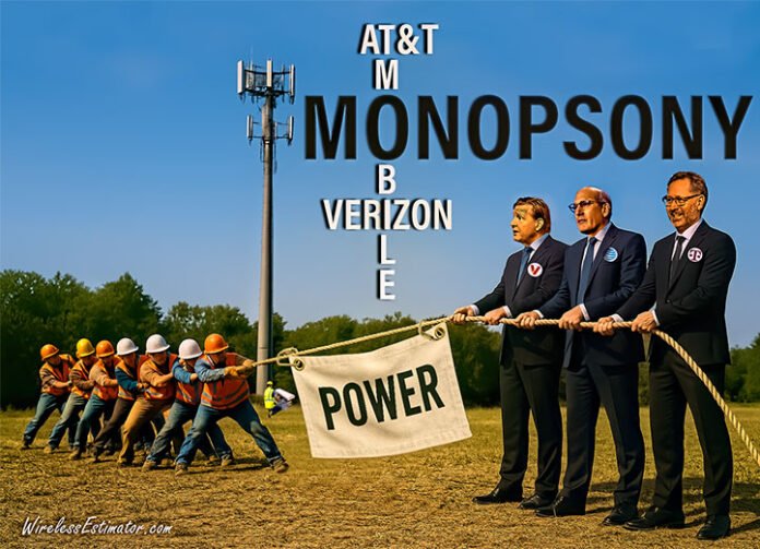 Brattle report: Big 3 carriers’ monopsony power squeezes U.S. wireless infrastructure sector’s contractors