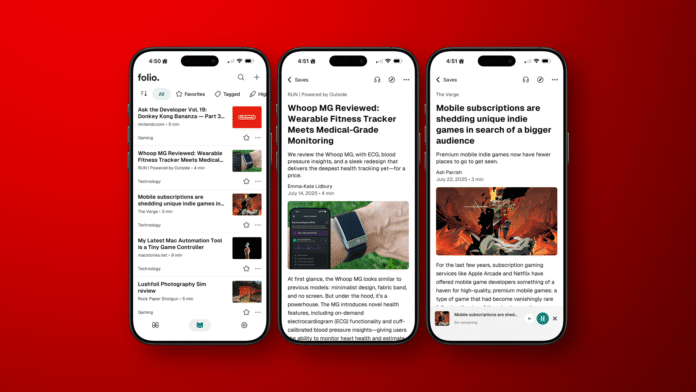Folio: A Promising Read-Later App with a Strong Foundation
