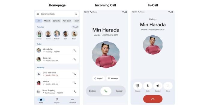 Google Phone rolling out Home, Keypad, & nav drawer redesign