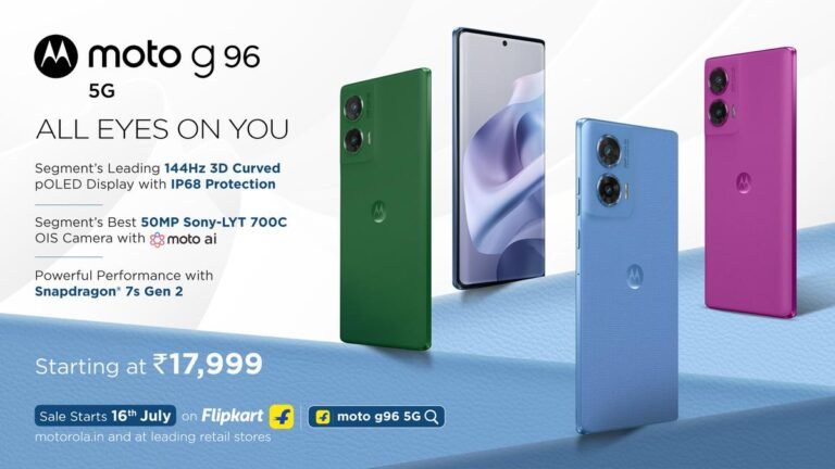 Motorola launches Moto G96 5G with 144 Hz display and Sony Lytia sensor: Check details here