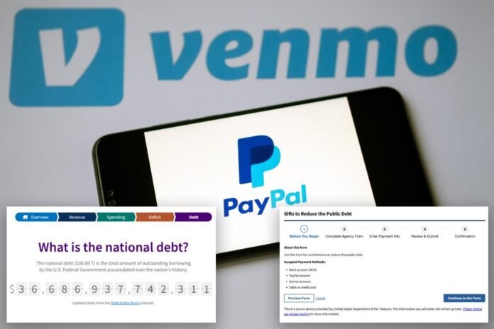 Venmo, PayPal users can help US government pay down $36.7T debt