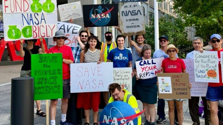 <p>It appears that a demonstration by NASA employees outside the space agency's DC headquarters has gained the attention and support of lawmakers. The protest is likely centered around various concerns and issues that NASA employees are facing, and their advocacy efforts are starting to bear fruit.</p>
<p>Here are some possible implications and next steps:</p>
<ol>
<li><strong>Lawmaker support</strong>: The fact that lawmakers are supporting the NASA employees' protest demonstrates that their concerns are being taken seriously. This could lead to potential legislative actions or policy changes that address the issues raised by the employees.</li>
<li><strong>Increased visibility</strong>: The protest outside the NASA DC headquarters has brought attention to the concerns of NASA employees, potentially raising awareness among the general public, media, and other stakeholders. This increased visibility could lead to a wider discussion about the issues affecting NASA and its employees.</li>
<li><strong>NASA administration response</strong>: The NASA administration may respond to the protest and lawmaker support by addressing the concerns raised by employees. This could involve internal reviews, policy changes, or other measures to address the issues.</li>
<li><strong>Employee morale and engagement</strong>: The support from lawmakers and the attention generated by the protest may boost employee morale and engagement. Feeling heard and supported can motivate employees to continue advocating for their concerns and working towards positive change.</li>
</ol>
<p>Some potential concerns or issues that might be driving the NASA employee protest include:</p>
<ol>
<li><strong>Funding and resource allocation</strong>: NASA employees might be concerned about funding cuts, resource constraints, or allocation of resources that affect their work and the agency's mission.</li>
<li><strong>Workforce management and HR issues</strong>: Employees may be protesting issues related to workforce management, such as hiring freezes, job security, or concerns about diversity, equity, and inclusion.</li>
<li><strong>Safety and health concerns</strong>: NASA employees might be raising concerns about workplace safety, health risks, or environmental issues related to their work.</li>
<li><strong>Contracting and outsourcing practices</strong>: Employees may be protesting the use of contractors or outsourcing practices that affect their job security or working conditions.</li>
</ol>
<p>To better understand the situation, it would be helpful to know more about the specific concerns and issues driving the protest, as well as the response from NASA administration and lawmakers.</p>