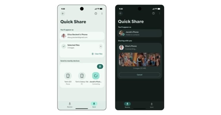 <p>The Fullscreen Quick Share redesign is indeed a significant update that is now widely rolling out on Android devices. Here's what you can expect from this new design:</p>
<p><strong>What is Quick Share?</strong>
Quick Share is a feature on Android devices that allows users to quickly share files, photos, and videos with nearby devices. It uses a combination of Wi-Fi and Bluetooth to transfer files, making it a convenient and fast way to share content with others.</p>
<p><strong>What's new in the redesign?</strong>
The redesigned Fullscreen Quick Share interface offers a more intuitive and user-friendly experience. Here are some key changes:</p>
<ol>
<li><strong>Fullscreen interface</strong>: The new design takes over the entire screen, making it easier to navigate and find the features you need.</li>
<li><strong>Simplified UI</strong>: The interface has been simplified, with a focus on making it easy to find and share files, as well as discover nearby devices.</li>
<li><strong>Improved device discovery</strong>: The redesign makes it easier to find nearby devices, with a more prominent display of available devices and a simplified connection process.</li>
<li><strong>Enhanced file sharing</strong>: The update includes improved file sharing capabilities, with support for sharing multiple files at once and a more intuitive file selection process.</li>
</ol>
<p><strong>Availability</strong>
The Fullscreen Quick Share redesign is now widely rolling out on Android devices, so you can expect to see it on your device soon if you haven't already. The update is available on devices running Android 10 or later, and it's compatible with a wide range of devices from various manufacturers.</p>
<p><strong>How to access Quick Share</strong>
To access Quick Share on your Android device, go to your device's Settings app, then select "Connected devices" or "Connections" (depending on your device). From there, look for the "Quick Share" option and follow the prompts to set it up and start sharing files with nearby devices.</p>
<p>Overall, the Fullscreen Quick Share redesign is a welcome update that makes it easier to share files and connect with nearby devices. If you have any questions or need help with using Quick Share, feel free to ask!</p>