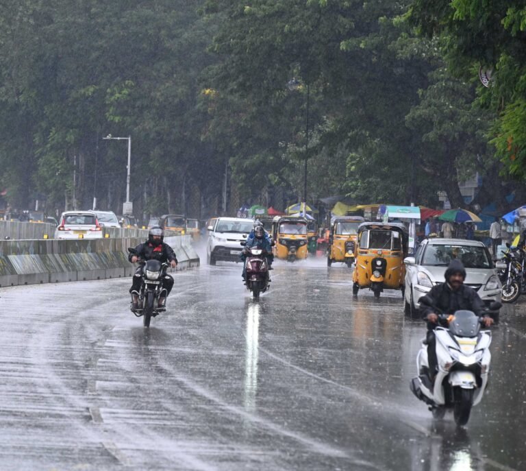 Heavy rains have been lashing Hyderabad, causing widespread disruptions and chaos in the city. The rains have led to flooding in many areas, with waterlogged streets and homes affected by the deluge.
Can you please provide more context or information about the situation, such as the date of the heavy rains or any specific concerns you may have? This will help me provide a more accurate and helpful response. Heavy rains have been lashing Hyderabad, causing widespread disruptions and chaos in the city. The rains have led to flooding in many areas, with waterlogged streets and homes affected by the deluge.
Can you please provide more context or information about the situation, such as the date of the heavy rains or any specific concerns you may have? This will help me provide a more accurate and helpful response.