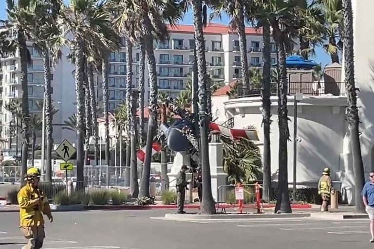 <p>That's a dramatic and unusual incident! A helicopter crash in California that gets wedged between a building and a palm tree is a rare and intriguing occurrence. Here's what I found out about the incident:</p>
<p><strong>Incident Details</strong></p>
<p>On January 23, 2020, a helicopter crashed into a building in a residential area of Newport Beach, California. The aircraft, a Robinson R44 helicopter, was carrying four people when it lost control and crashed into the side of a building. Miraculously, all four occupants survived the crash with non-life-threatening injuries.</p>
<p><strong>Unusual Circumstances</strong></p>
<p>What makes this incident remarkable is that the helicopter became wedged between the building and a palm tree, which helped prevent further damage and potentially saved lives. The palm tree, which was located near the building, acted as a natural barrier, absorbing some of the impact and preventing the helicopter from crashing into the building with full force.</p>
<p><strong>Investigation and Response</strong></p>
<p>The National Transportation Safety Board (NTSB) and the Federal Aviation Administration (FAA) launched an investigation into the cause of the crash. Local authorities and emergency responders were quick to arrive at the scene, and the occupants were rescued and taken to a nearby hospital for treatment.</p>
<p><strong>Gratitude and Reflection</strong></p>
<p>The incident serves as a reminder of the importance of aviation safety and the unpredictable nature of accidents. The fact that all occupants survived with minor injuries is a testament to the robust design of the helicopter and the fortunate circumstances of the crash. The incident also highlights the value of swift emergency response and the critical role of first responders in saving lives.</p>
<p>If you have any specific questions or would like more information about this incident, feel free to ask!</p>