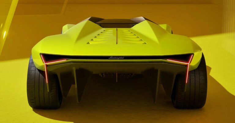 The Lamborghini Manifesto concept is indeed a striking, minimalist sculpture of a car. It was unveiled in 2019 as a futuristic design study that reimagines the brand's values and philosophy. The Manifesto concept is characterized by its dramatic, angular lines, and a bold, wedge-shaped profile that pays homage to Lamborghini's iconic designs of the past.

With its minimalist approach, the Manifesto concept strips away unnecessary elements, emphasizing the raw, emotional connection between the driver and the machine. The result is a sculpture-like vehicle that appears to be carved from a single block of metal, with sharp creases and precise lines that accentuate its athletic stance.

The Manifesto concept's dramatic design is not just about aesthetics; it also hints at the brand's vision for the future of supercars. By embracing electrification, advanced materials, and innovative technologies, Lamborghini aims to create a new generation of vehicles that combine stunning performance with sustainable and responsible design principles.

In many ways, the Manifesto concept represents a manifesto for Lamborghini's future design language, one that blends tradition with innovation, and raw emotion with refined sophistication. What are your thoughts on the Lamborghini Manifesto concept? Do you think it successfully embodies the brand's values and vision for the future?