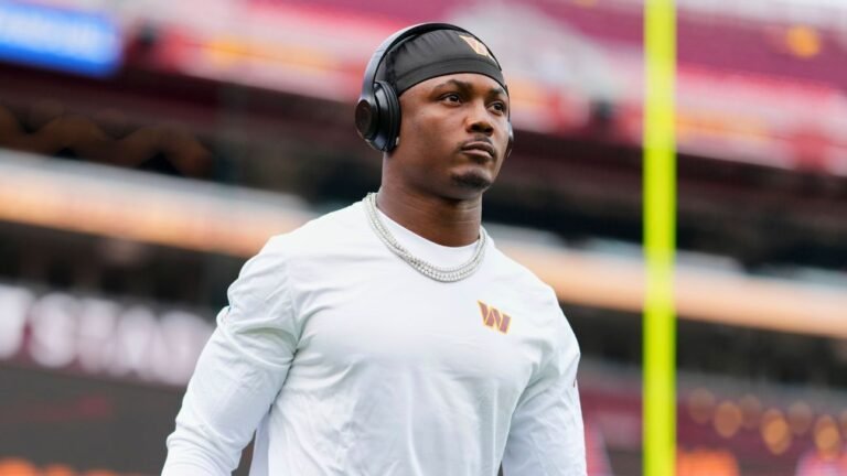 Washington Commanders wide receiver Terry McLaurin is hoping to return to the field for Monday Night Football after dealing with a quad injury. This is a significant piece of news for fantasy football owners and Commanders fans alike, as McLaurin is a key player in the team’s offense.
McLaurin’s potential return could provide a boost to the Commanders’ passing game, and his absence has been felt in recent games. The quad injury has kept him sidelined, but it appears he’s making progress in his recovery.
If McLaurin is able to play on Monday Night Football, it will be important to monitor his practice status and injury reports throughout the week to confirm his availability. Fantasy football owners should also keep an eye on his status, as he could be a significant factor in their lineup decisions.
Overall, the potential return of Terry McLaurin is a positive development for the Commanders and their fans, and his presence on the field could make a significant impact on the team’s performance. Washington Commanders wide receiver Terry McLaurin is hoping to return to the field for Monday Night Football after dealing with a quad injury. This is a significant piece of news for fantasy football owners and Commanders fans alike, as McLaurin is a key player in the team’s offense.
McLaurin’s potential return could provide a boost to the Commanders’ passing game, and his absence has been felt in recent games. The quad injury has kept him sidelined, but it appears he’s making progress in his recovery.
If McLaurin is able to play on Monday Night Football, it will be important to monitor his practice status and injury reports throughout the week to confirm his availability. Fantasy football owners should also keep an eye on his status, as he could be a significant factor in their lineup decisions.
Overall, the potential return of Terry McLaurin is a positive development for the Commanders and their fans, and his presence on the field could make a significant impact on the team’s performance.