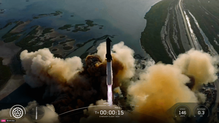 You're referring to the latest development in space exploration!

On its 11th test flight, SpaceX's Starship rocket, a massive reusable spacecraft designed for missions to the Moon, Mars, and other destinations in the solar system, was launched. This launch marked a significant milestone in the development of the Starship program, which aims to establish a permanent human presence on the Moon and Mars.

The Starship rocket, standing at 394 feet (120 meters) tall, is the largest and most powerful spacecraft ever built. It's designed to carry both crew and cargo on long-duration missions, with a payload capacity of up to 150 tons to low Earth orbit.

During the test flight, the Starship rocket lifted off from SpaceX's Starbase facility in Boca Chica, Texas, and soared into the sky, demonstrating its impressive capabilities. The launch was likely used to test the rocket's systems, including its propulsion, guidance, and navigation.

While the test flight was likely focused on evaluating the rocket's performance, it's also an important step towards SpaceX's ambitious goals of sending humans to the Moon and Mars. The company, founded by Elon Musk, is working towards establishing a sustainable presence on the lunar surface and eventually sending crewed missions to Mars.

The success of the Starship program has the potential to revolutionize space travel and exploration, enabling both government agencies and private companies to access the Moon and Mars in a more efficient and cost-effective way.

What do you think about SpaceX's Starship program and its potential to shape the future of space exploration?
