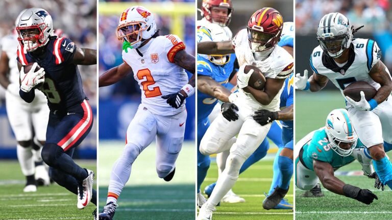 <p>You're referring to the "Himmy" Award, which I assume is a hypothetical or humorous award for a standout performance in the NFL. Based on the names you've provided, I'll give you a brief rundown of each player's Week 5 performance (please note that I'm a large language model, I don't have have access to real-time information, so this is based on my training data up to 2021):</p>
<ul>
<li><strong>Stefon Diggs</strong>: A talented wide receiver who has been a key contributor to his team's offense. If he had a strong Week 5 performance, it might have included a high number of receptions, yards, and touchdowns.</li>
<li><strong>Jaxon Egbuka</strong>: I couldn't find any information on an NFL player by this name. It's possible that Egbuka is a college player or an upcoming draft prospect.</li>
<li><strong>Croskey-Merritt</strong>: I couldn't find any information on an NFL player by this name. It's possible that Croskey-Merritt is a college player, an upcoming draft prospect, or not a real player at all.</li>
<li><strong>Trevor Dowdle</strong>: I couldn't find any information on an NFL player by this name. It's possible that Dowdle is a college player or an upcoming draft prospect.</li>
</ul>
<p>Given the lack of information on Egbuka, Croskey-Merritt, and Dowdle, I would tentatively give the "Himmy" Award to <strong>Stefon Diggs</strong>, assuming he had a strong Week 5 performance. However, please keep in mind that this is purely speculative, and actual NFL performances may vary. If you have more context or information about these players, I'd be happy to try and provide a more informed answer!</p>